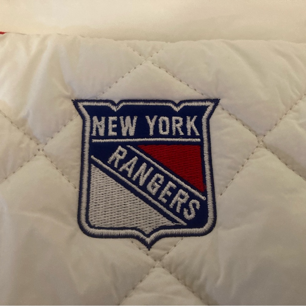 New York Rangers White Jacket Winter Coat Women’s Medium Diamond Pattern - Picture 5 of 5